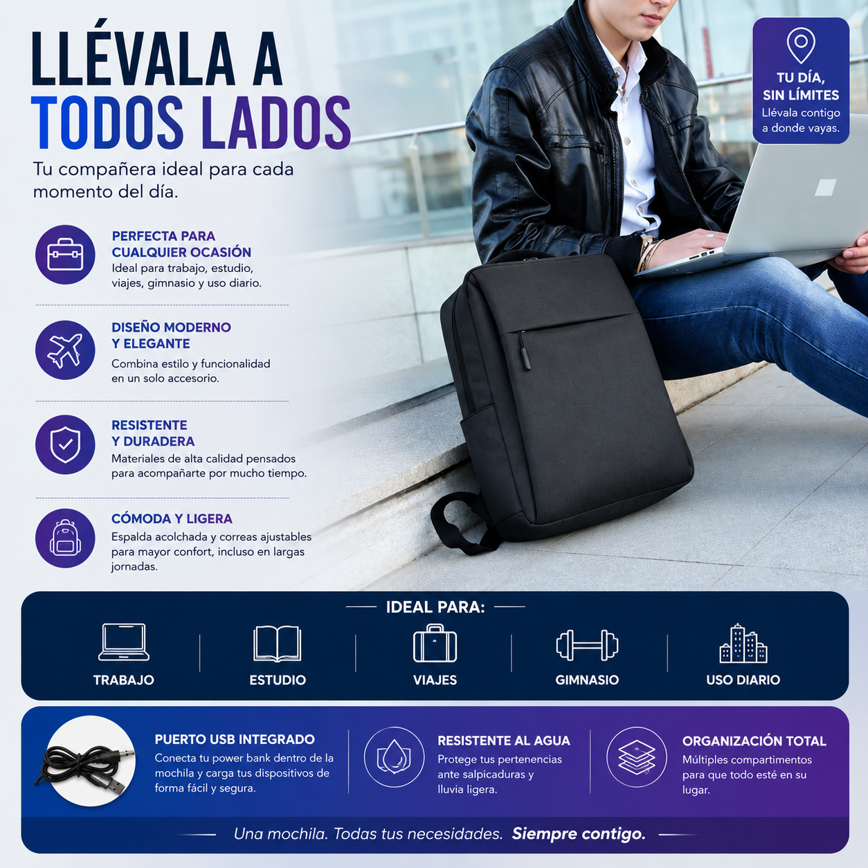 Mochilas Puerto USB