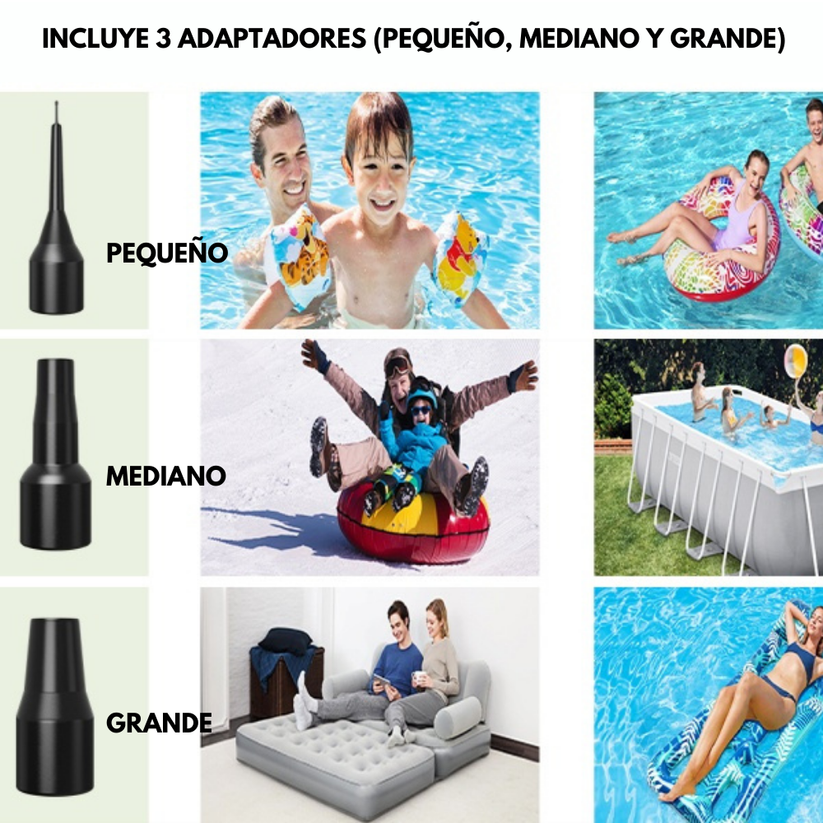 Combo Hamaca Inflable y Bomba Portátil