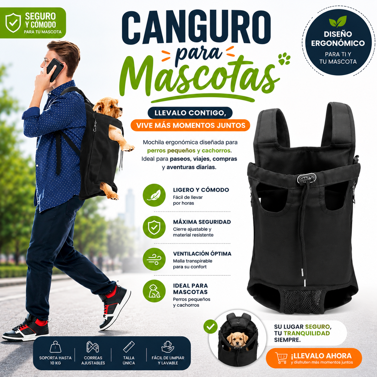 Mochila Canguro para Mascotas