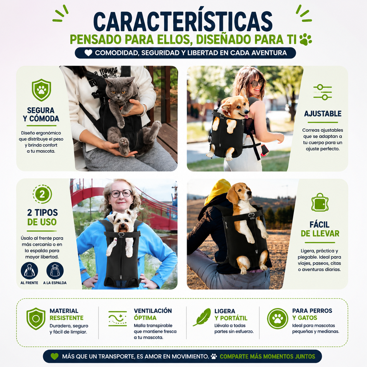 Mochila Canguro para Mascotas