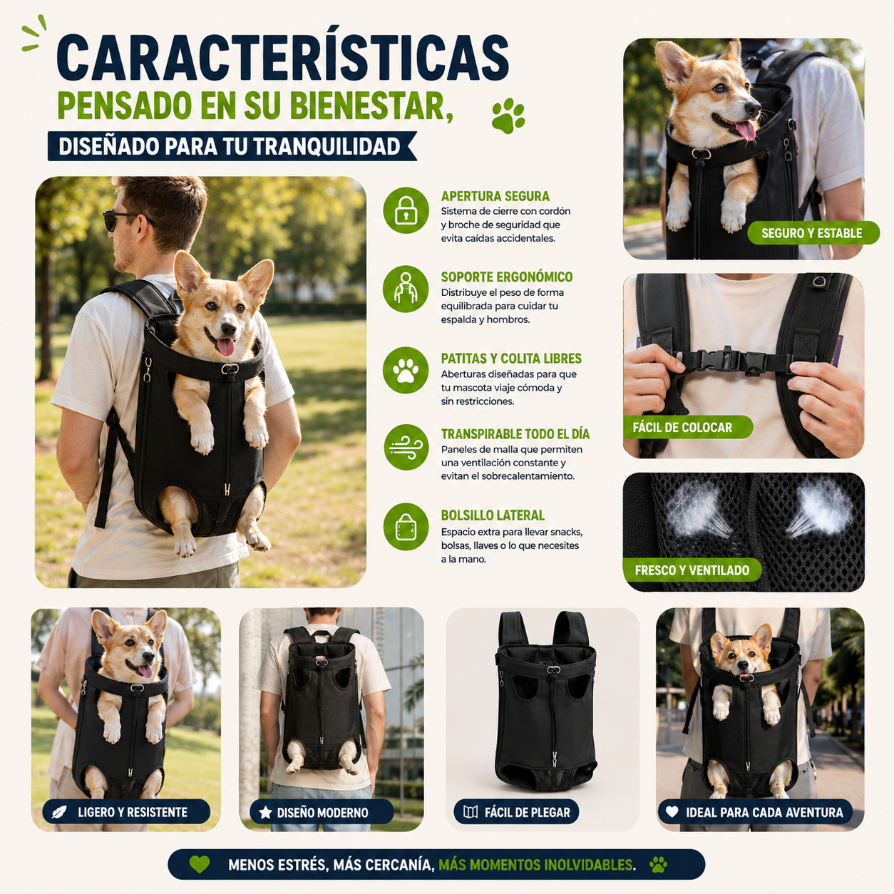 Mochila Canguro para Mascotas