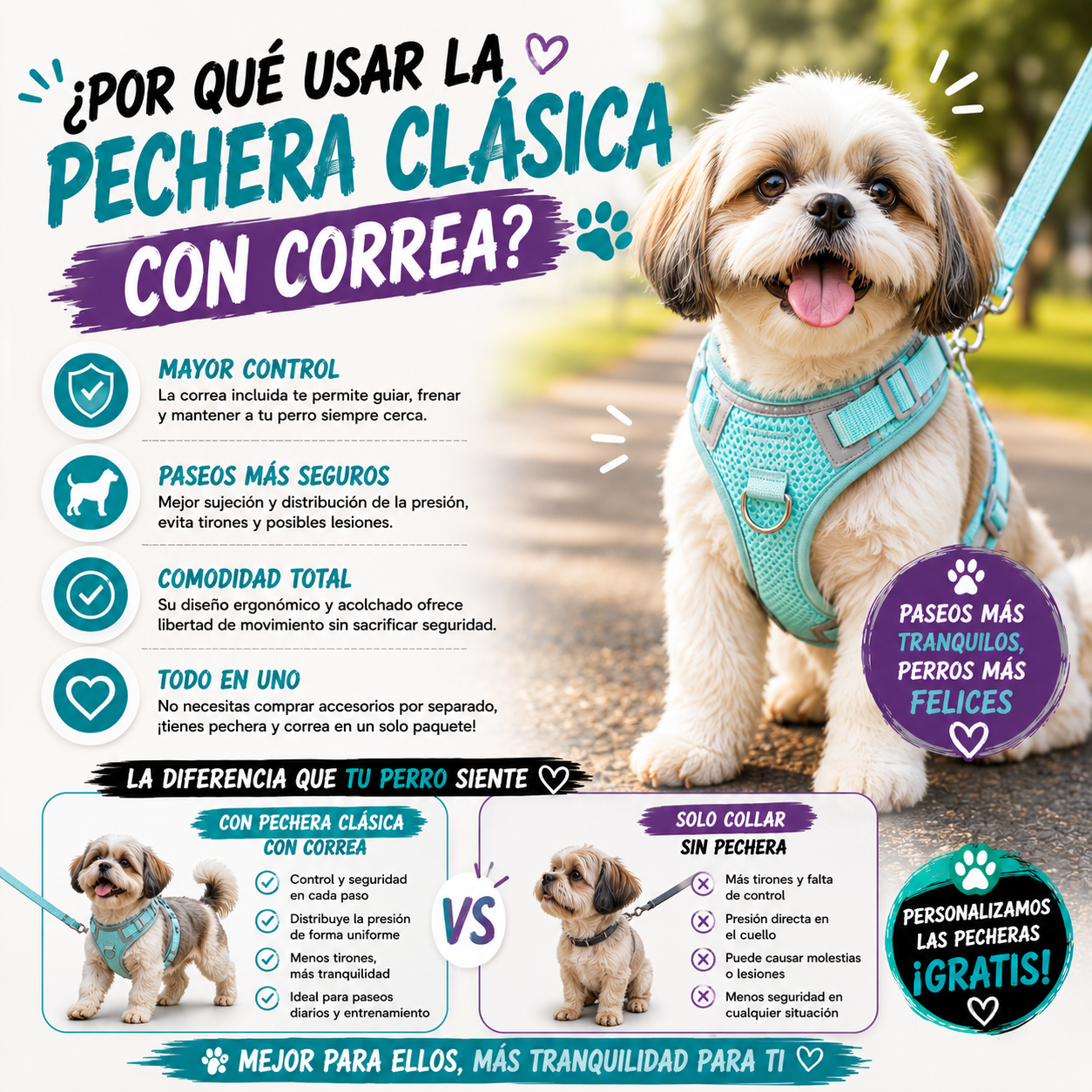 Pechera clásica con correa