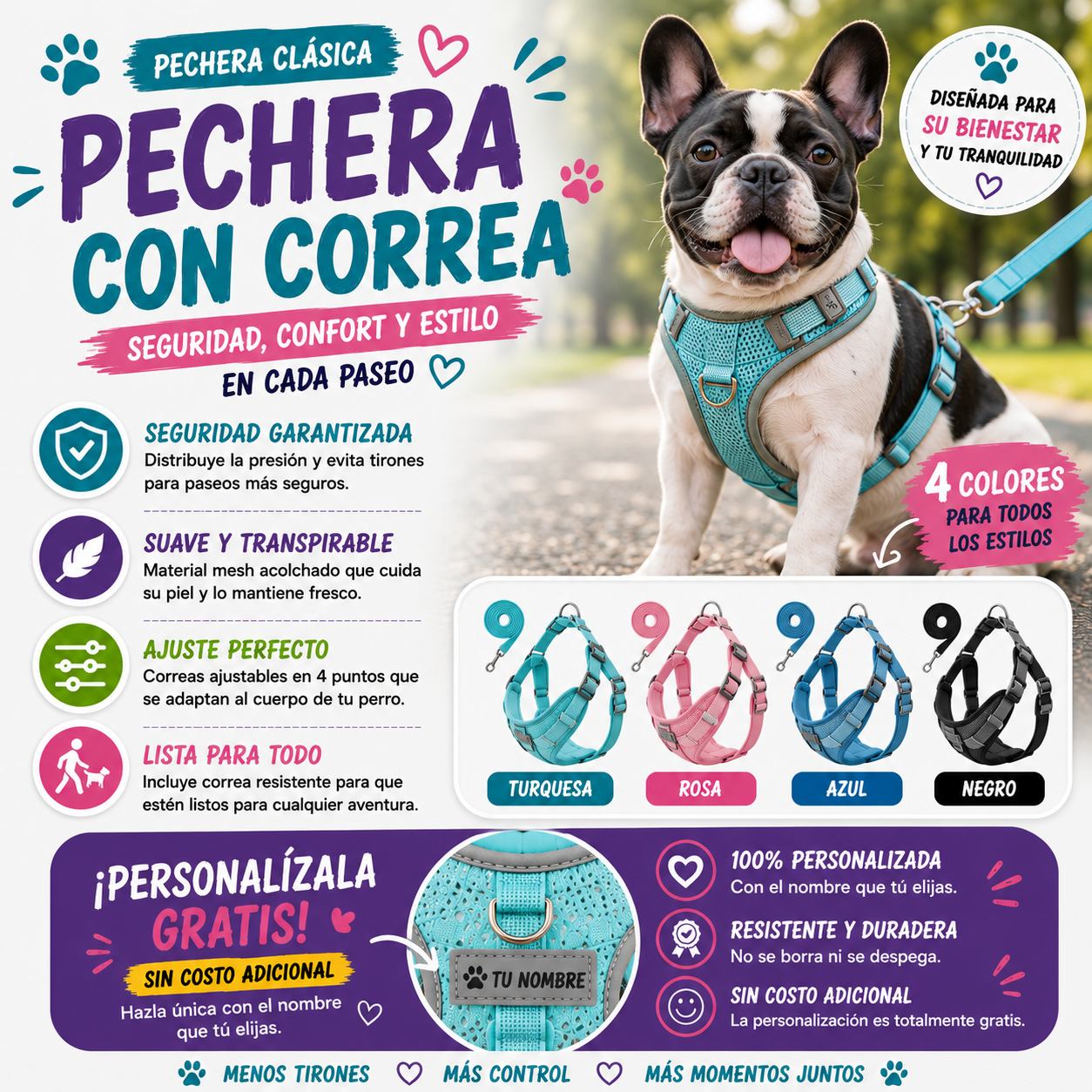 Pechera clásica con correa