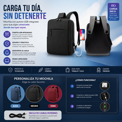 Mochilas Puerto USB