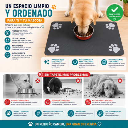 Tapete de alimentación para mascotas