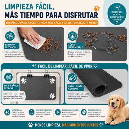 Tapete de alimentación para mascotas