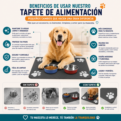 Tapete de alimentación para mascotas