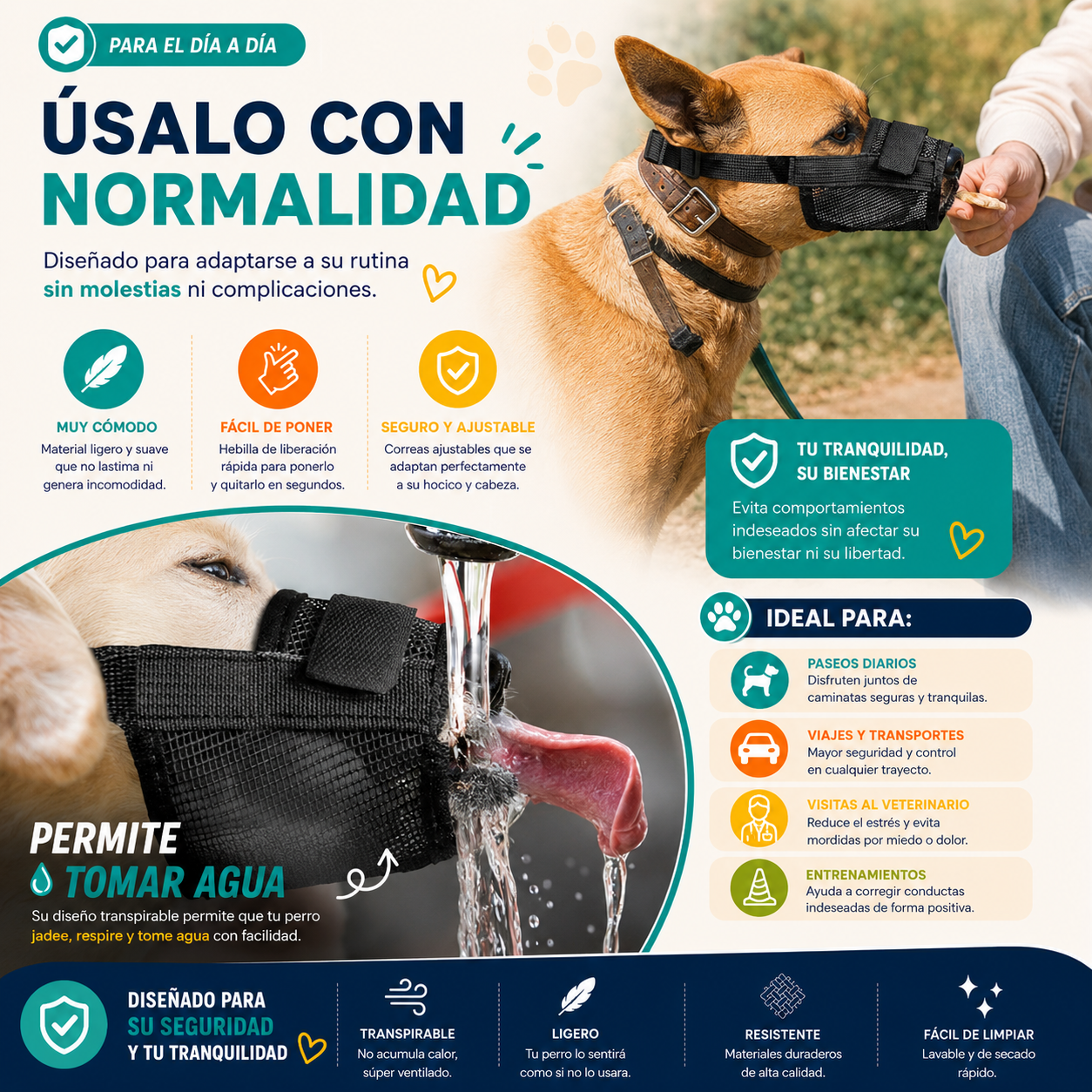 Bozal Ergonómico para Mascotas