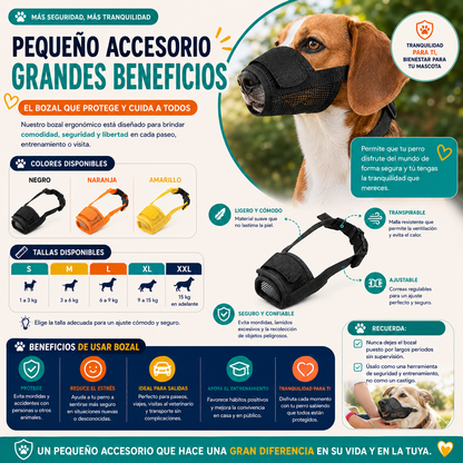 Bozal Ergonómico para Mascotas