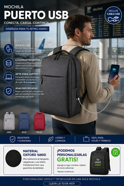 Mochilas Puerto USB