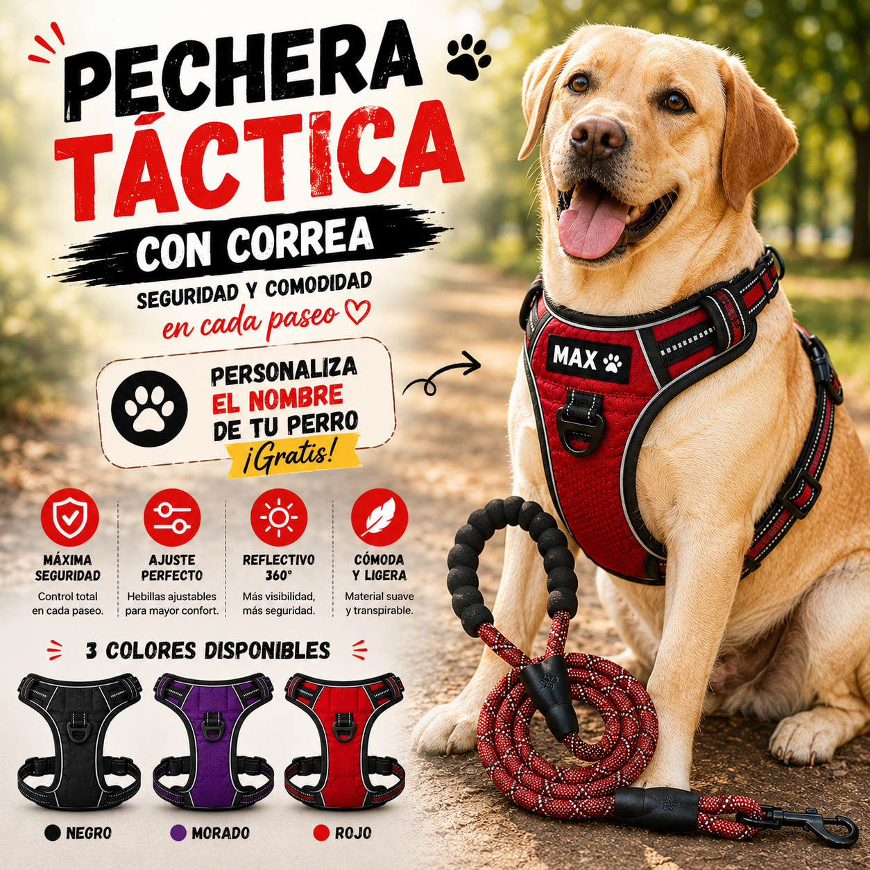 Pechera Táctica + Correa Elástica