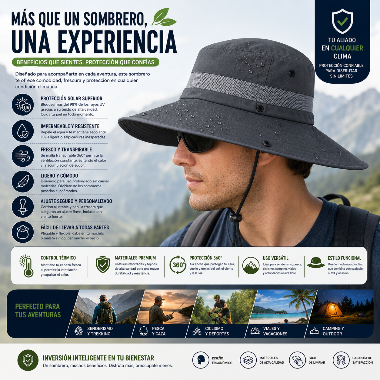Sombreros Impermeables